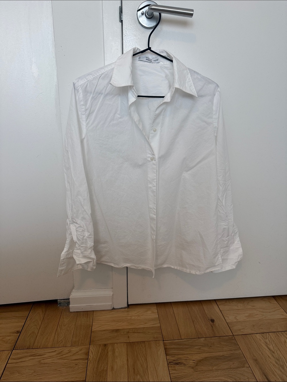Mango White Button-Up Women's Dress Shirt